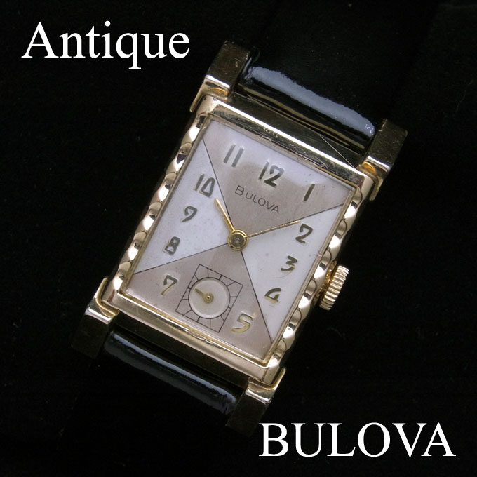 アンティークブローバ(BULOVA)10K 金張 腕時計 メンズ　スモールセコンド